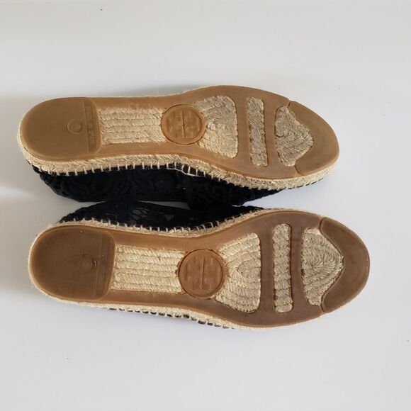 Tory Burch Abbe Lace Espadrille Slip On Women's Shoe Size 8 - Picture 10 of 11